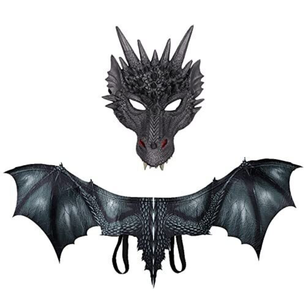 1849 Dragon Wings Mask Costume Devil Wing Adult Bat Wings for Halloween
